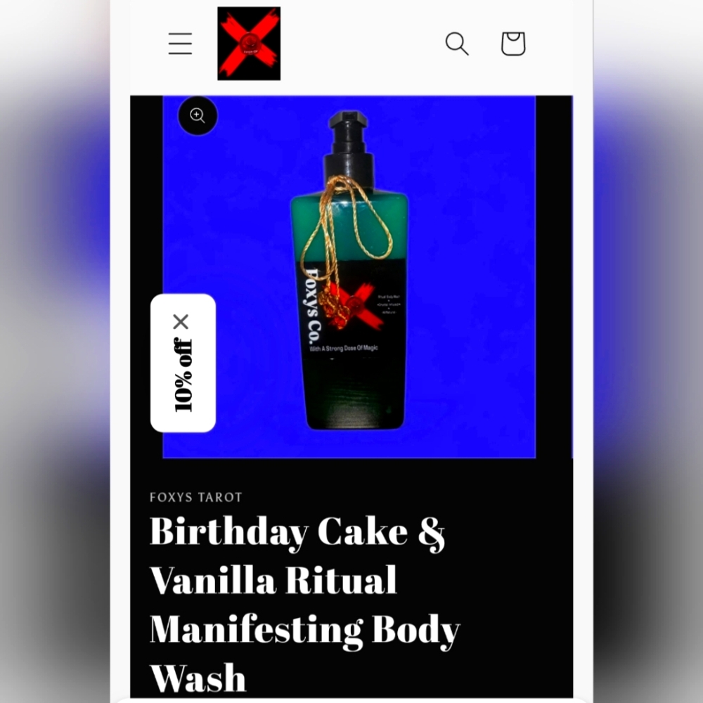 Birthday Cake & Vanilla Ritual Activated Manifesting & Protecting Body Wash